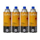 Kit 4 Latas Refil Carga P/ Maçarico Portátil Culinário E Para Fogareiro Fogão De Camping Universal