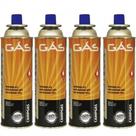 Kit 4 LATAS Refil de Gás Butano 227G Uso Culinário, Maçarico, Camping, Fogareiros e Lampião