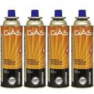 Kit 4 LATAS Refil de Gás Butano 227G Uso Culinário, Maçarico, Camping, Fogareiros e Lampião