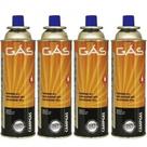 Kit 4 LATAS Refil de Gás Butano 227G Uso Culinário, Maçarico, Camping, Fogareiros e Lampião