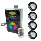 Kit 4 Led Piscina JWAY20 9W Rgb + Controlador JMCW04 Jacuzzi