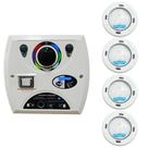 Kit 4 LED Piscina RGB Colorido COB + Central Wifi Sodramar