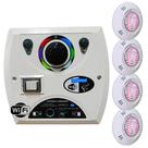 Kit 4 LED Piscina RGB Colorido SMD 5W + Central Wifi Sodramar