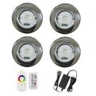 KIT 4 Led Rgb 10w Inox Premium Iluminação Piscina 12V