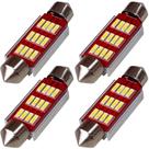 Kit 4 Led Torpedo Canbus Canceller 6000k 10w 3030 39 mm Tipo de Conector:Torpedo