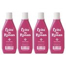 Kit 4 Leite de rosas desodorante + proteção para seu corpo indicado para a limpeza da pele 60ml