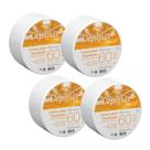Kit 4 Lenços para Depilação Fibra Natural Econômico Resistente Depilflax Rolo 60 Metros
