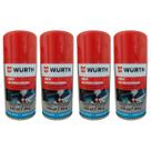 Kit 4 Limpa Ar Condicionado Higienizador Wurth Carro Novo 145ml