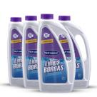 Kit 4 limpa bordas hidroazul para piscina removedor de gorduras