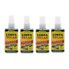 Kit 4 Limpa Telas 100ml Remove Marcas De Dedos, Gordura, Manchas Em Geral