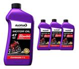 Kit 4 Litros Oleo 20w50 4t Motos Mineral Original