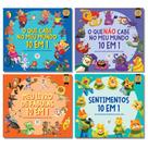 Kit 4 Livros Com 10 Histórias - Sentimentos - Fábulas - O Que Não cabe - O Que Cabe - Educativo