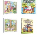 Kit 4 livros de colorir - cute & comfy + criaturas fofinhas + bobbie goods: do dia para a noite e dias quentes