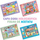 Kit 4 Livros De Colorir Cute & Comfy Super Extra Edição 1, 2, 3, 4 Bobbie Goods Capa Dura Holográfica Espiral Camelot Kit 4 Livros De Colorir Cute & Comfy Super Extra Edição 1, 2, 3, 4 Bobbie Goods Capa Dura Holográfica Espiral Camelot