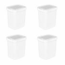 Kit 4 Lixeiras de Pia Juta Com Tampa 4,5L Branca Nitron