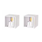 Kit 4 Luminária Arandelas Mini LED 2W 3000K Facho Ajustável Branca metal