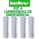 Kit 4 Luminária De Emergência Intelbras Lea31 Luz De Led Recarregável