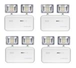 Kit 4 Luminaria de Emergência LED 1200 Lúmens COMPACT 2 Faróis SEGURIMAX
