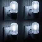 Kit 4 Luminária De Tomada Abajur Led Mini Luz Noturna Bivolt