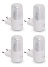 Kit 4 Luminária De Tomada Abajur Led Mini Luz Noturna Bivolt