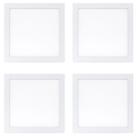 Kit 4 Luminária Led 18W Embutir Quadrado Branco Neutro Bivolt - Iluminação Equilibrada com Design Moderno