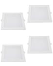 kit 4 Luminária Led Painel/plafon Slim Embutir 12W BIV 4000K Quadrado - Ourolux