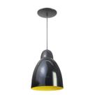 Kit 4 Luminária Pendente Bala Com Interior Amarelo Com Fiação 110/220v