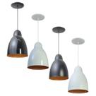 Kit 4 Luminária Pendente Bala Com Interior Cobre Com Fiação 110/220v