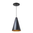 Kit 4 Luminária Pendente Cone Com Interior Cobre Com Fiação 110/220v