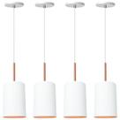 Kit 4 Luminária Pendente Veneza Branco