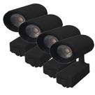 Kit 4 Luminária Preto Trilho Spot Led 7W 3500K Branco Quente Kit 4 Luminária Preto Trilho Spot Led 7W 3500K Branco Quente