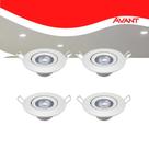 Kit 4 Luminária Red. Spot 3w 3000k Branco-quente Avant