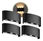kit 4 Luminárias Arandela Luxo de Parede Refletor Lâmpada Moderna 6 Fechos de Luz LED6W kit 4 Luminárias Arandela Luxo de Parede Refletor Lâmpada Moderna 6 Fechos de Luz LED6W