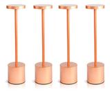 Kit 4 Luminárias de Mesa Candeeiro Led Rose Sem Fio Tutto Home Recarregável
