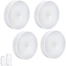 Kit 4 Luminárias Led Com Sensor De Movimento Sem Fio Recarregável