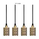 Kit 4 luminárias pendente taschibra dot metal rock ouro