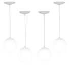 kit 4 Lustres Pendentes Orby Bolinha Branco