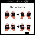 Kit: 4 Luvas Caleira De Academia Para Musculação Treino exercício funcional Fitness Bike Dedeira Bilateral