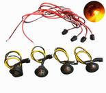 Kit 4 Luz Led Conjunto Completo Cor Âmbar P/ Grade Universal Saveiro Hylux F250 Ranger Amarok Strada