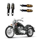 KIT 4 Luz Seta Esportiva Pisca de Led Modelo P29 Para Moto Honda SHADOW AM 750 Ano 2004 2005 2006 2007 2008 2009