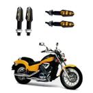 KIT 4 Luz Seta Esportiva Pisca de Led Modelo P29 Para Moto Honda SHADOW VT 600 Ano 2010 2011 2012 2013 2014 2015