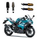 KIT 4 Luz Seta Esportiva Pisca de Led Modelo P29 Para Moto NINJA 650R 2016 2017 2018 2019 2020 2021