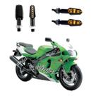 KIT 4 Luz Seta Esportiva Pisca de Led Modelo P29 Para Moto NINJA ZX-7 750CC 2004 2005 2006 2007 2008 2009