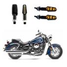 KIT 4 Luz Seta Esportiva Pisca de Led Modelo P29 Para Moto VULCAN 1600 Ano 2010 2011 2012 2013 2014 2015