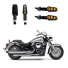 KIT 4 Luz Seta Esportiva Pisca de Led Modelo P29 Para Moto VULCAN 2000 Ano 2016 2017 2018 2019 2020 2021