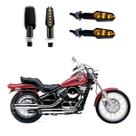 KIT 4 Luz Seta Esportiva Pisca de Led Modelo P29 Para Moto VULCAN 800 Ano 2001 2002 2003 2004