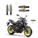 KIT 4 Luz Seta Esportiva Pisca Led de Carbono Modelo P03 para Moto XJ6 2004 2005 2006 2007 2008 2009