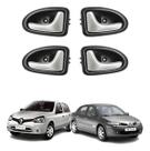 Kit 4 Maçaneta Interna Clio 2001 A 07 Megane 97 A 05