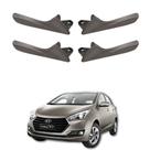 Kit 4 Maçanetas Interna Cinza Puxador Compatível Hb20 Hb20s 12 a 19