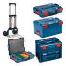 Kit 4 Maletas L-boxx + Carro De Transporte Aluminio Bosch Azul Kit 4 Maletas L-boxx + Carro De Transporte Aluminio Bosch Azul